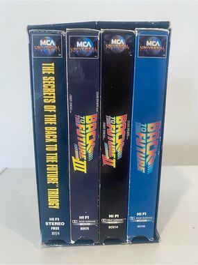 Back to the Future Trilogy VHS Box Set Limited Edition + Secrets Tape Complete